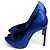 Saint Laurent Metallic blaue Peeptoe-Pumps Metallisch - Ansicht 12
