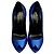 Saint Laurent Metallic blaue Peeptoe-Pumps Metallisch - Ansicht 4