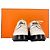 Scarpe Derby Hermès First in pelle bianca Marrone Rosso - vista 2