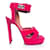 Sandali platform in suede rosa Givenchy  - vista 5