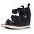 Sandalo con zeppa in suede Balenciaga Nero