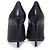 Pumps in pelle nera con zip Saint Laurent Nero - vista 4