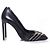 Pumps in pelle nera con zip Saint Laurent Nero - vista 5