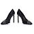 Pumps in pelle nera con zip Saint Laurent Nero - vista 6