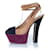 Décolleté platform in suede tricolore Yves Saint Laurent Multicolore  - vista 2