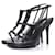 Sandales à bride en cuir noir Yves Saint Laurent  - vue 1