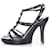 Sandales à bride en cuir noir Yves Saint Laurent  - vue 2