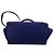 Céline Borsa in pelle Trapeze Celine Blu - vista 5