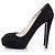 Décolleté platform in suede nero Prada. - vista 2