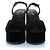 Sandali platform Bianca 85 in velluto a coste di Saint Laurent Nero - vista 5