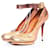 Lanvin Metallic python ankle strap pumps Golden  - view 1