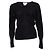 Schwarzer Kaschmirpullover von Sonia Rykiel mit Schleife.