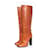 Botas de cuero marrón Dsquared2. Castaño