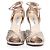 Jimmy Choo Glitter fabric platform sandals. Silvery Metallic - view 4