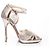 Jimmy Choo Glitter fabric platform sandals. Silvery Metallic - view 5