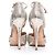 Jimmy Choo Glitter fabric platform sandals. Silvery Metallic - view 6