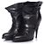 Botines de cuero de ternera negra Givenchy Negro