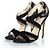 Sandali con cinturino in suede Jimmy Choo Nero