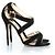 Sandali con cinturino in suede Jimmy Choo Nero - vista 3