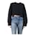 Veronica Beard Schwarzer cropped Scuba-Pullover - Größe L