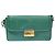 Prada Borsa a spalla in pelle Saffiano verde lucido