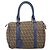Fendi Borsa Boston in tela Zucchino marrone