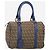 Fendi Borsa Boston in tela Zucchino marrone - vista 3