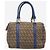 Fendi Borsa Boston in tela Zucchino marrone - vista 4