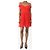 Self portrait Rotes plissiertes Spitzen-Minikleid - Größe UK 8 - Ansicht 3