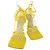 Sandali Gialli in Tessuto Stretch Bottega Veneta Giallo