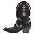 Autre Marque Schwarze Leder-Cowboy-Stiefel - Größe EU 36 (UK 3)