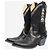 Autre Marque Schwarze Leder-Cowboy-Stiefel - Größe EU 36 (UK 3) - Ansicht 2