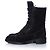 Botas de tornozelo de camurça com cadarço acolchoadas Chanel Preto - vista 2