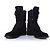 Botas de tornozelo de camurça com cadarço acolchoadas Chanel Preto - vista 3