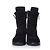 Botas de tornozelo de camurça com cadarço acolchoadas Chanel Preto - vista 4