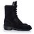 Botas de tornozelo de camurça com cadarço acolchoadas Chanel Preto - vista 5