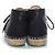 Botas ankle espadrille de cano alto Chanel em preto - vista 3