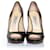 Plataforma peep-toe de cuero de pitón Jimmy Choo Negro - vista 3