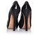 Plataforma peep-toe de cuero de pitón Jimmy Choo Negro - vista 5