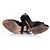Plataforma peep-toe de cuero de pitón Jimmy Choo Negro - vista 6