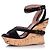 Alaïa Zeppa in sughero Alaia con velluto nero - vista 2