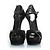 Fendi Leder Peep-Toe-Plateausandalette Schwarz - Ansicht 3