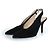 Décolleté slingback in suede nero Lola Cruz