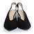 Décolleté slingback in suede nero Lola Cruz - vista 3