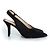 Décolleté slingback in suede nero Lola Cruz - vista 4