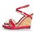 Fuchsia Sandale von Jimmy Choo mit Korkabsatz Pink - Ansicht 2