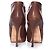 Bottines à plateforme en cuir marron Gucci. - vue 5