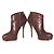 Bottines à plateforme en cuir marron Gucci. - vue 6