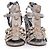 Wedge gladiatore Balenciaga con borchie Grigio - vista 3