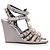 Wedge gladiatore Balenciaga con borchie Grigio - vista 6